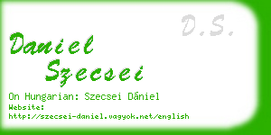 daniel szecsei business card